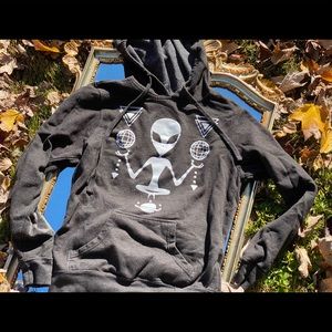 Glow in the dark alien sweatshirt